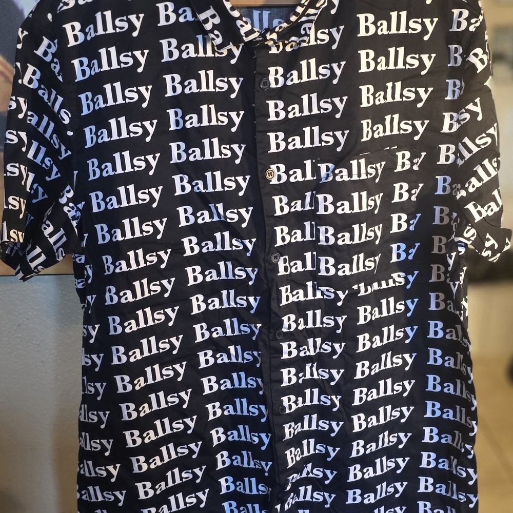 Forever 21 Black and White Graphic Button Down Shirt